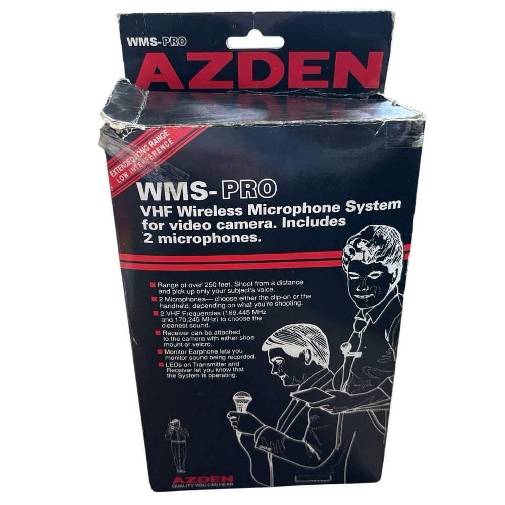 Azden WMS-Pro VHF Wireless Microphone System For Video Camera
